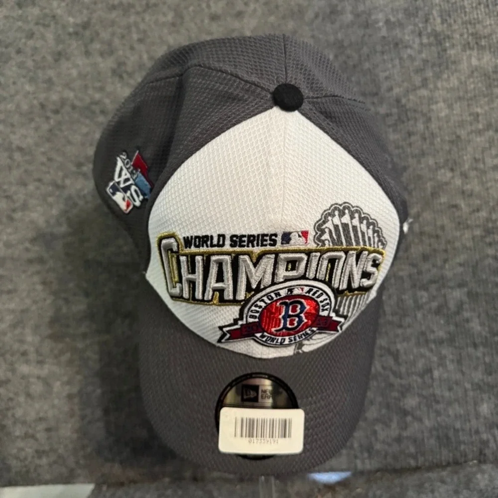 New Era 39THIRTY Boston Red Sox 2013 World Series Champions Hat Grey OSFM